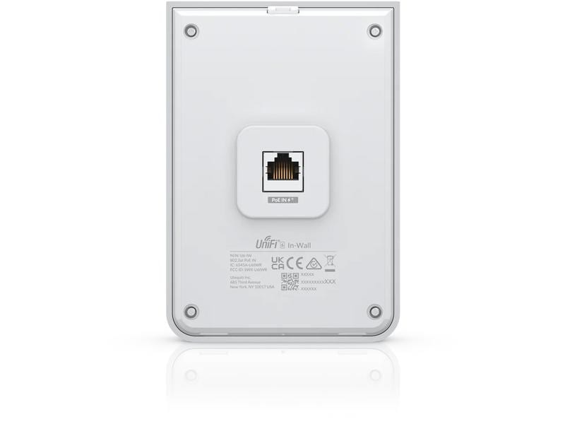 Ubiquiti Access Point UniFi6 In-Wall U6-IW Wandmontierter WiFi 6 Access Point mit integriertem PoE-Switch