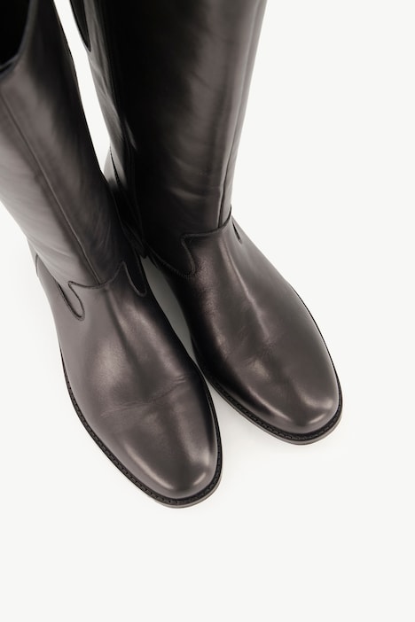 Lederstiefel, XXL-Schaft, Weite H
