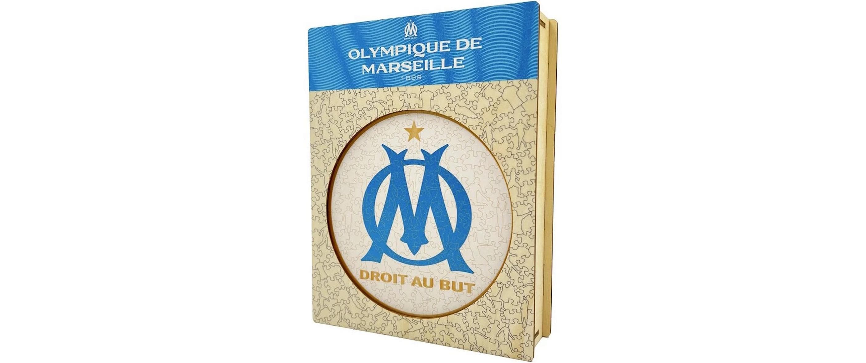 Olympique Marseille – LogoOffizielles Holzpuzzle, Grösse M