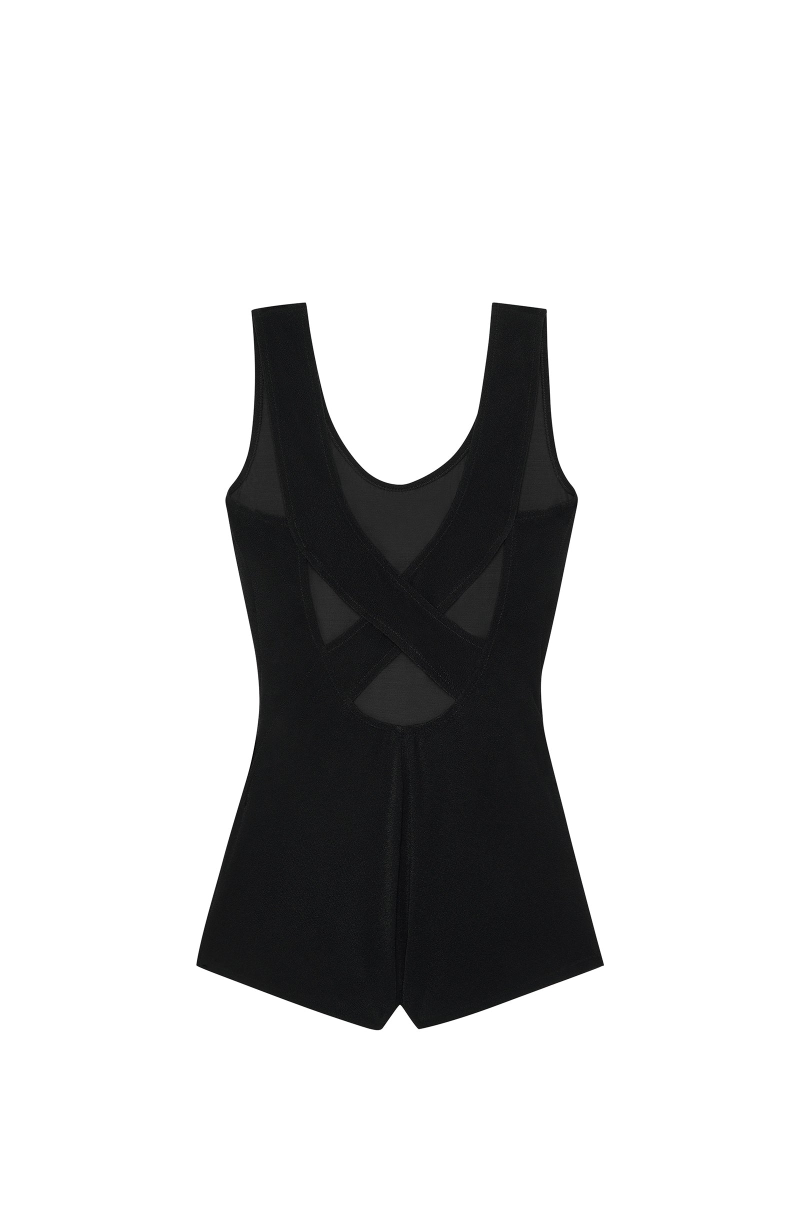 vanina Maillot de bain 1 pièce nageur shorty en éponge noir Noir