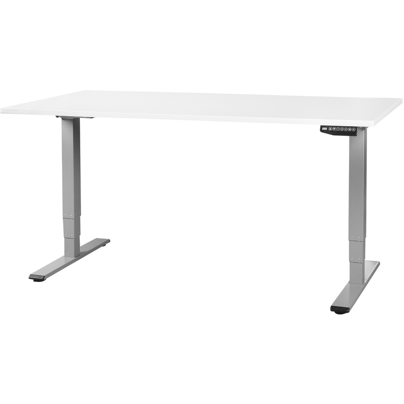 Contini Elektrisch höhenverstellbarer Schreibtisch ET225E, 160 x 80 cm, weiss