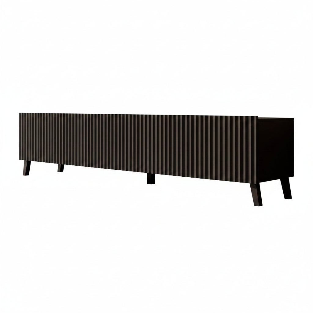 Pepinos 2 - TV-Meubel - Mat zwart - 200x42x44 cm