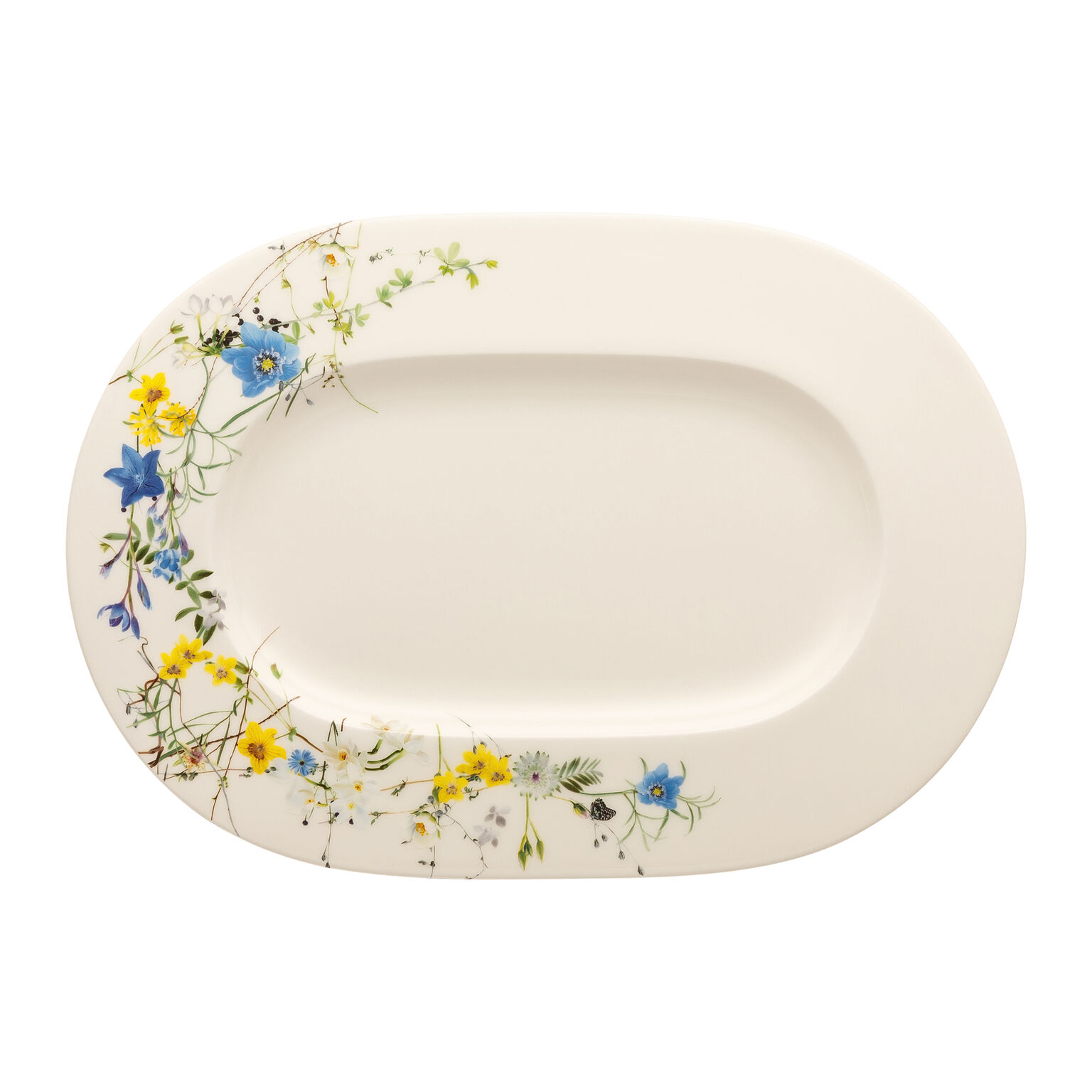 Brillance Bone China Fleurs des Alpes Platte 34 cm