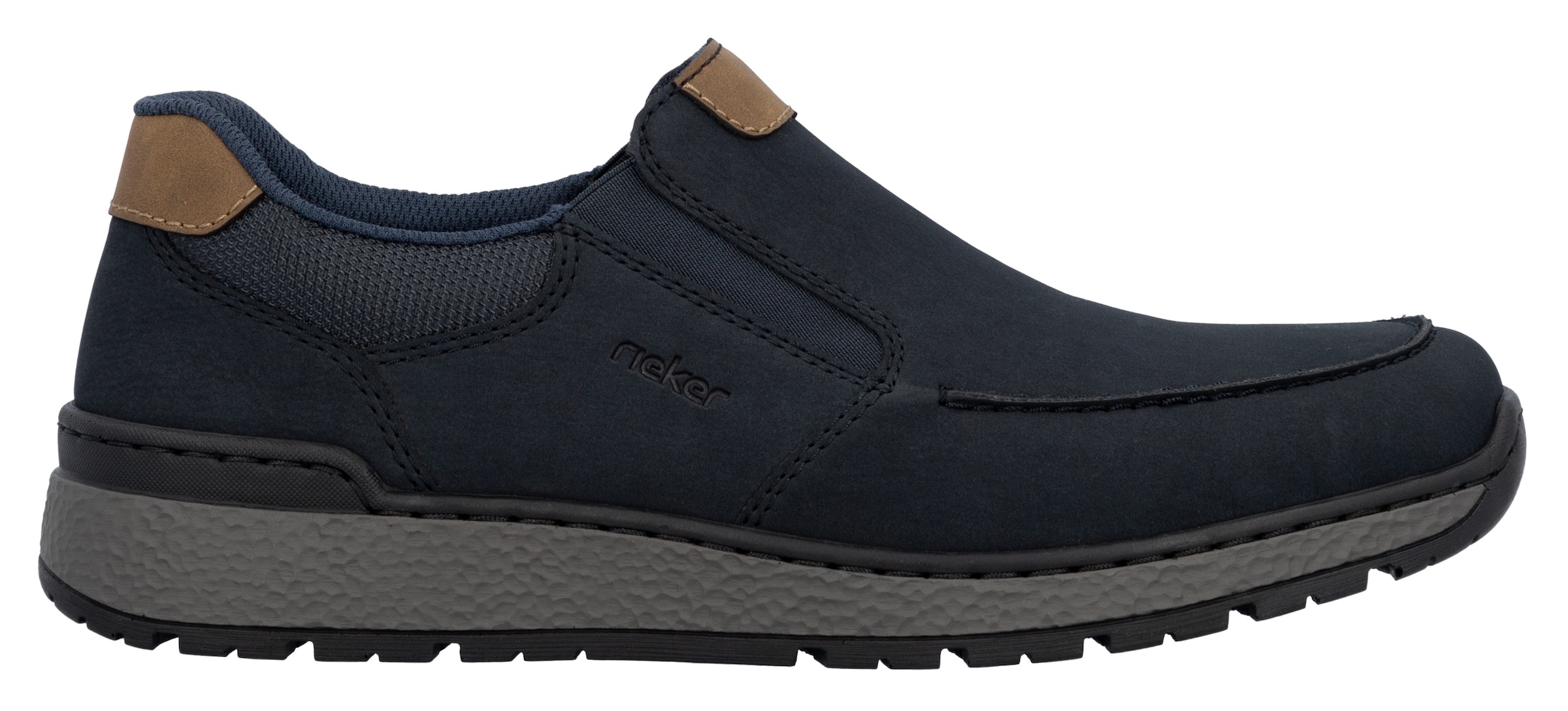 Rieker Slipper  mit kontrastfarbenen Besätzen, bequeme Form