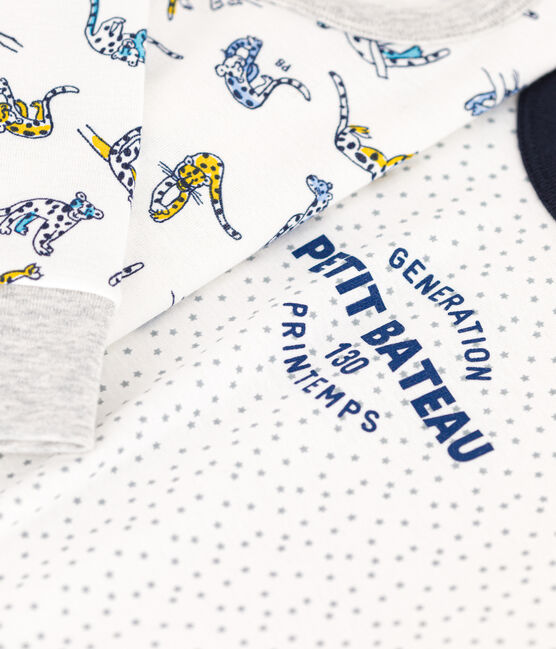Lot de 2 pyjamas étoile et félin en coton enfant