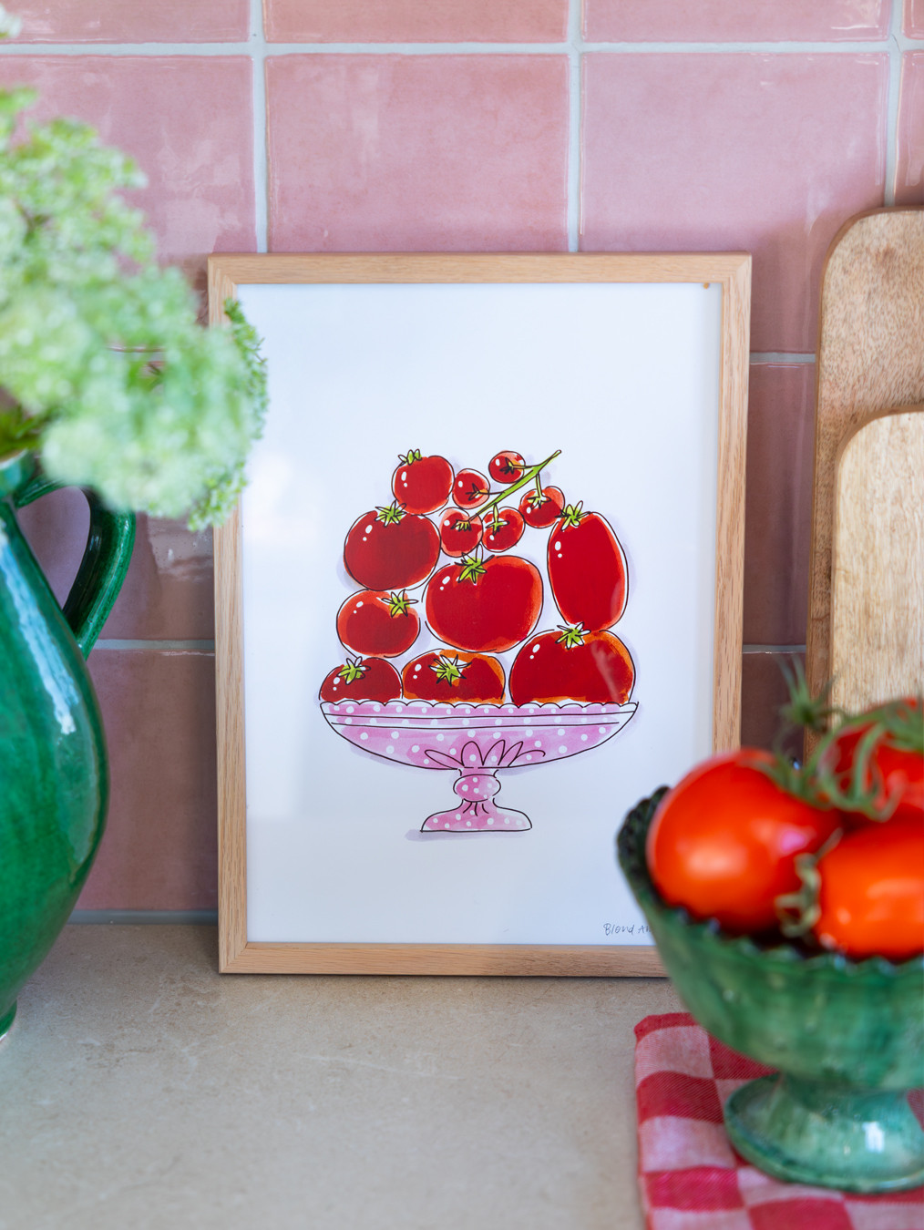 Poster A4 Even Bijkletsen Tomatoes