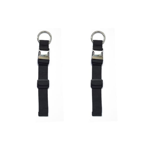 INF 2-pack sorte krokstropper i sinklegeringskarabin