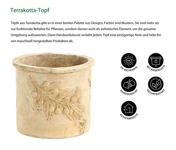 Dehner Terrakotta-Topf, terrakotta-antik