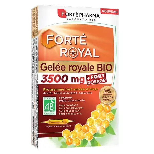 Forté Pharma Forté Royal Geleia Real 3500mg Orgânica 10 ampolas