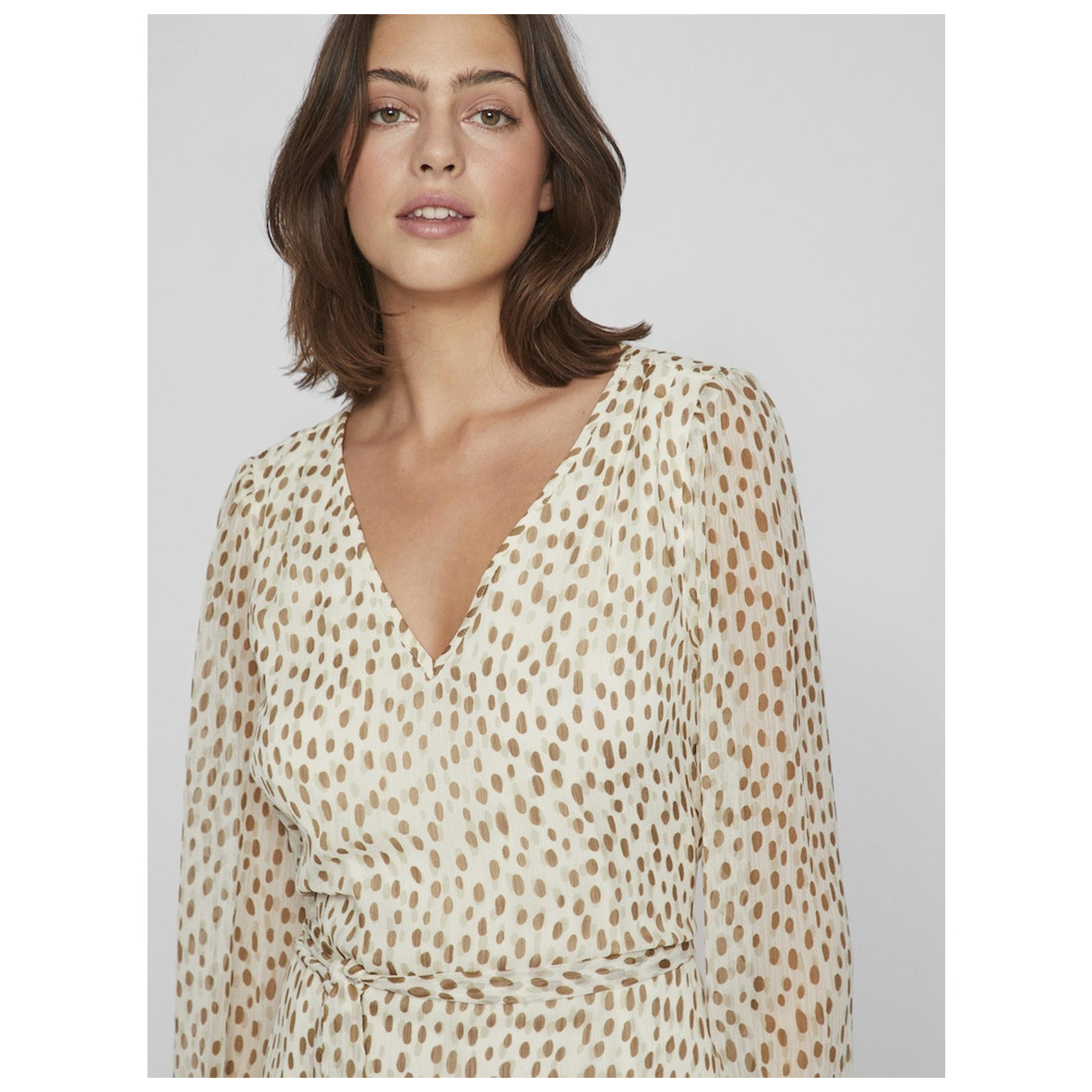 Vila VIFALIA SMOCK V-NECK L/S DRESS