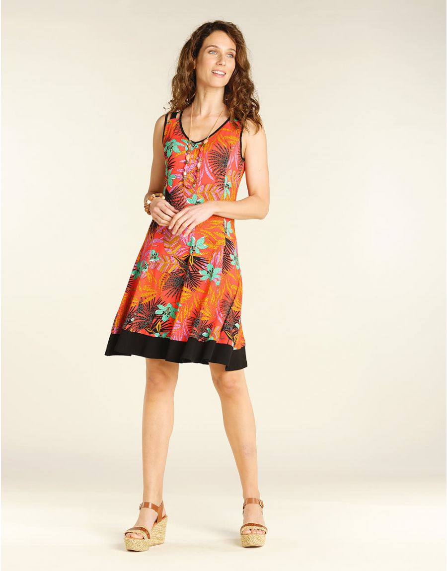 Robe maille légère rouge