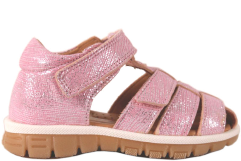BISGAARD ANGUS METALLIC ROSA SANDAL I LÆDER