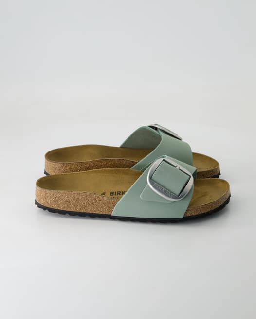 Birkenstock Madrid Big Buckle Pantoletten in Grün