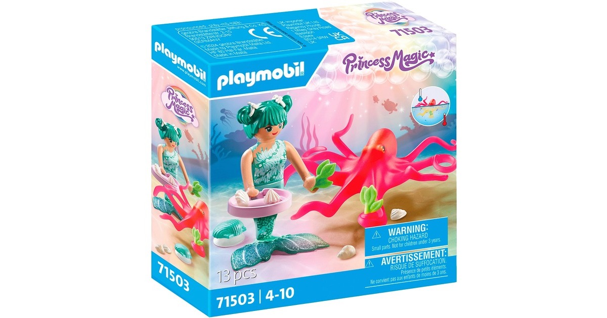 PLAYMOBILPrincess Magic - Zeemeermin met van kleur veranderende octopus Constructiespeelgoed  (71503)