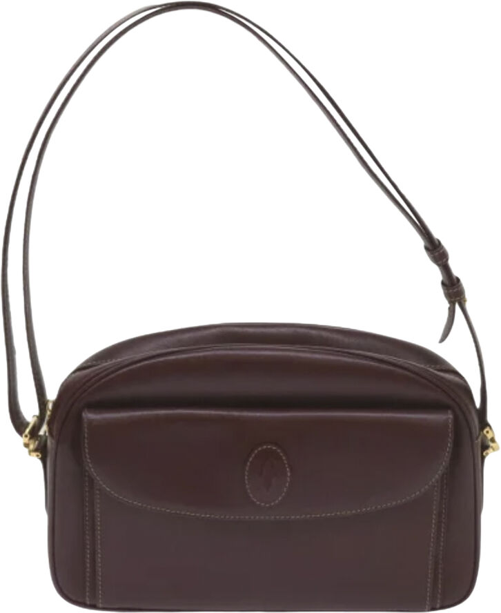 Cartier Vintage Cartier Shoulder Bag Burgundy
