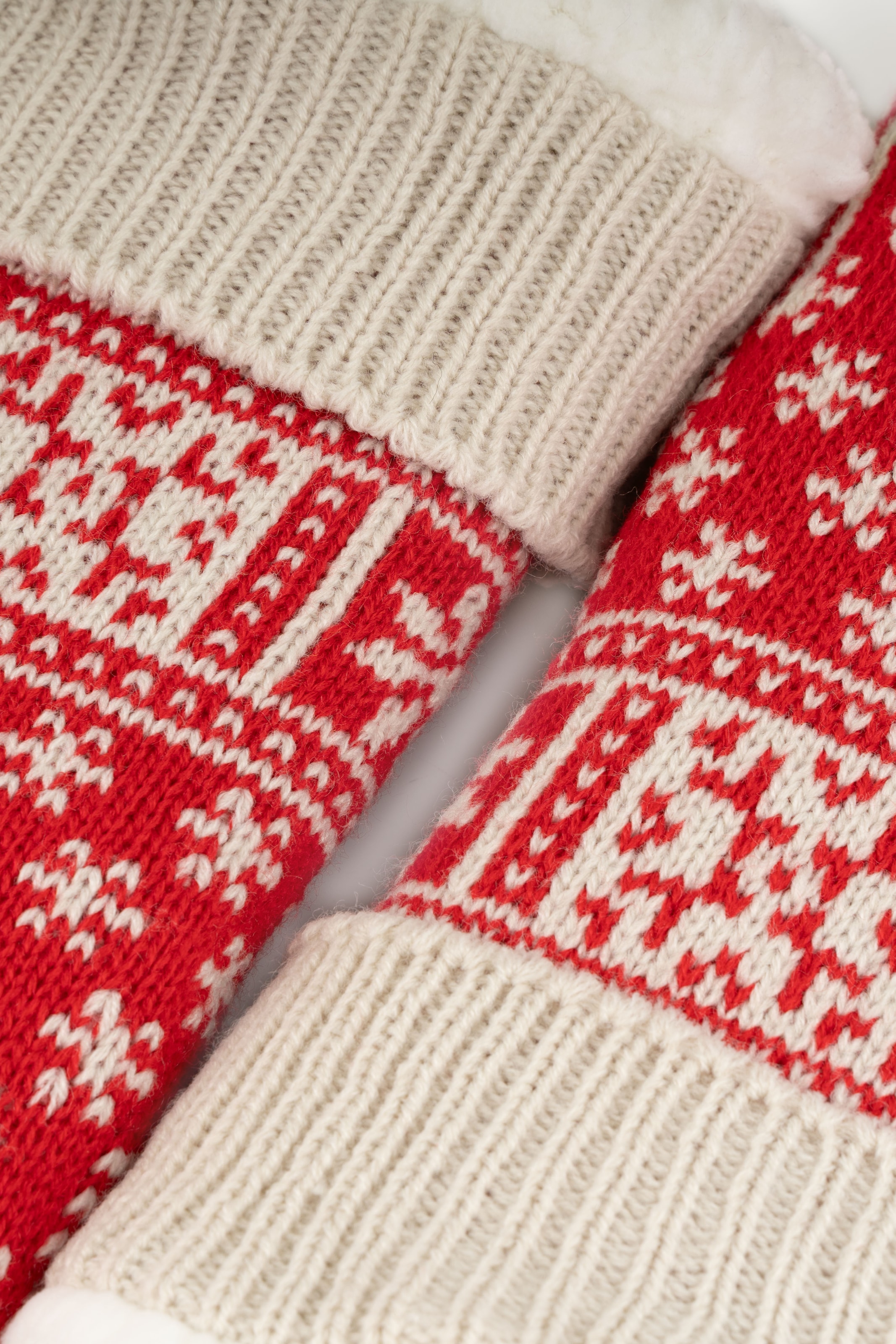 Capelli New York Socken »Haussocke red combo« 1 Paar,  rutschsicher, Feinstrick, warm gefüttert