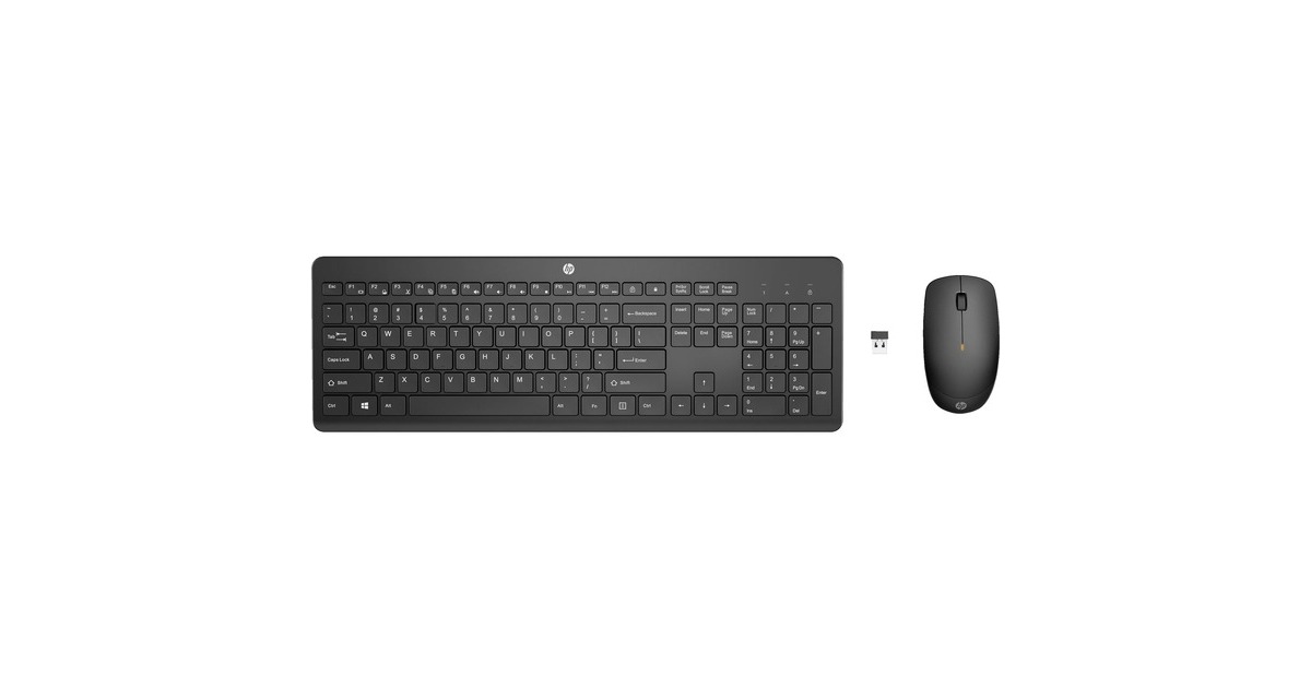HP235 draadloze muis en toetsenbordcombo, desktopset  (Zwart, BE Lay-out, Plunger, Tweedekans)