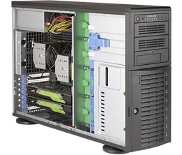 Supermicro SuperServer 7049A-T - Server - tower 4U - 2-vejs - uden CPU - RAM 0 GB - SATA - hot-swap 3.5