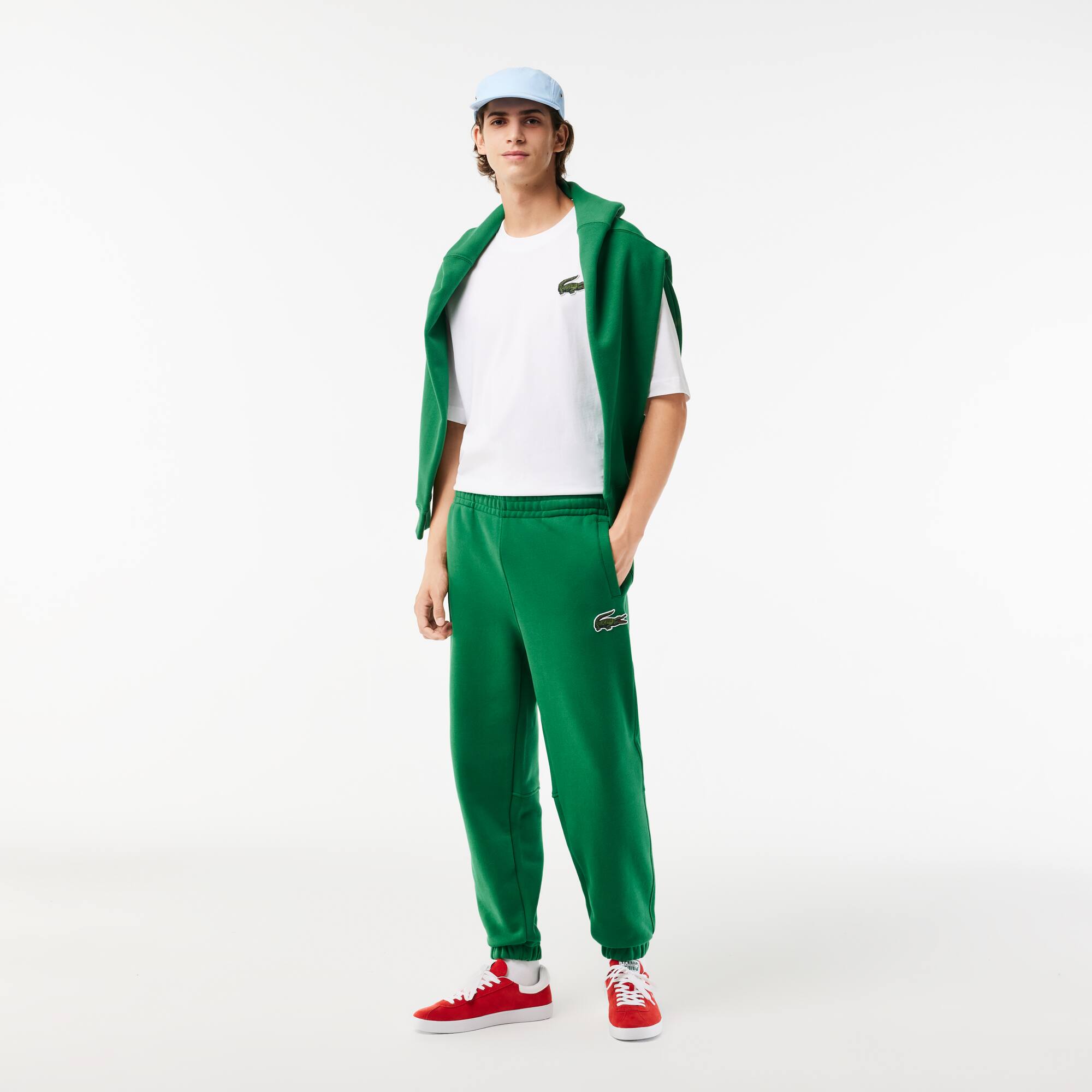 Unisex Jogger Trainingshose aus Bio-Baumwollfleece Trainingshosen - Grün - Lacoste - Unisex