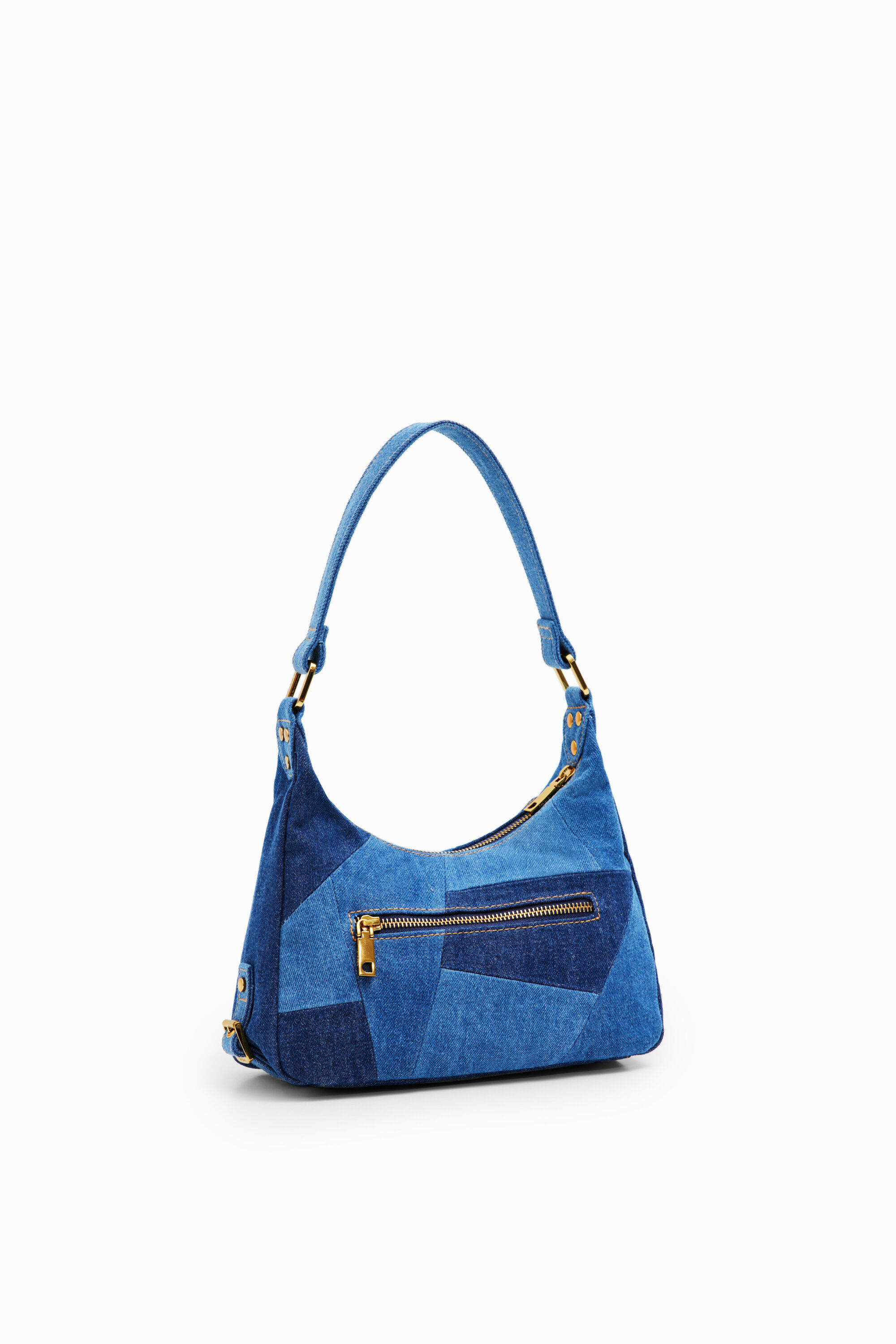 Bolsa jeans María Escoté com patch