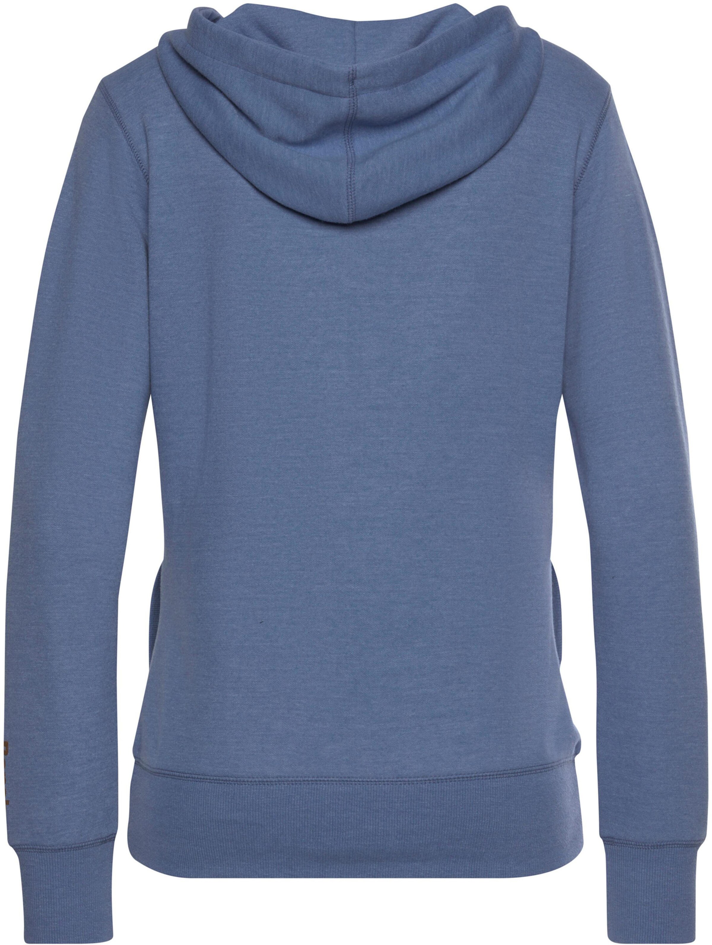 Sweatjacke in jeans-meliert