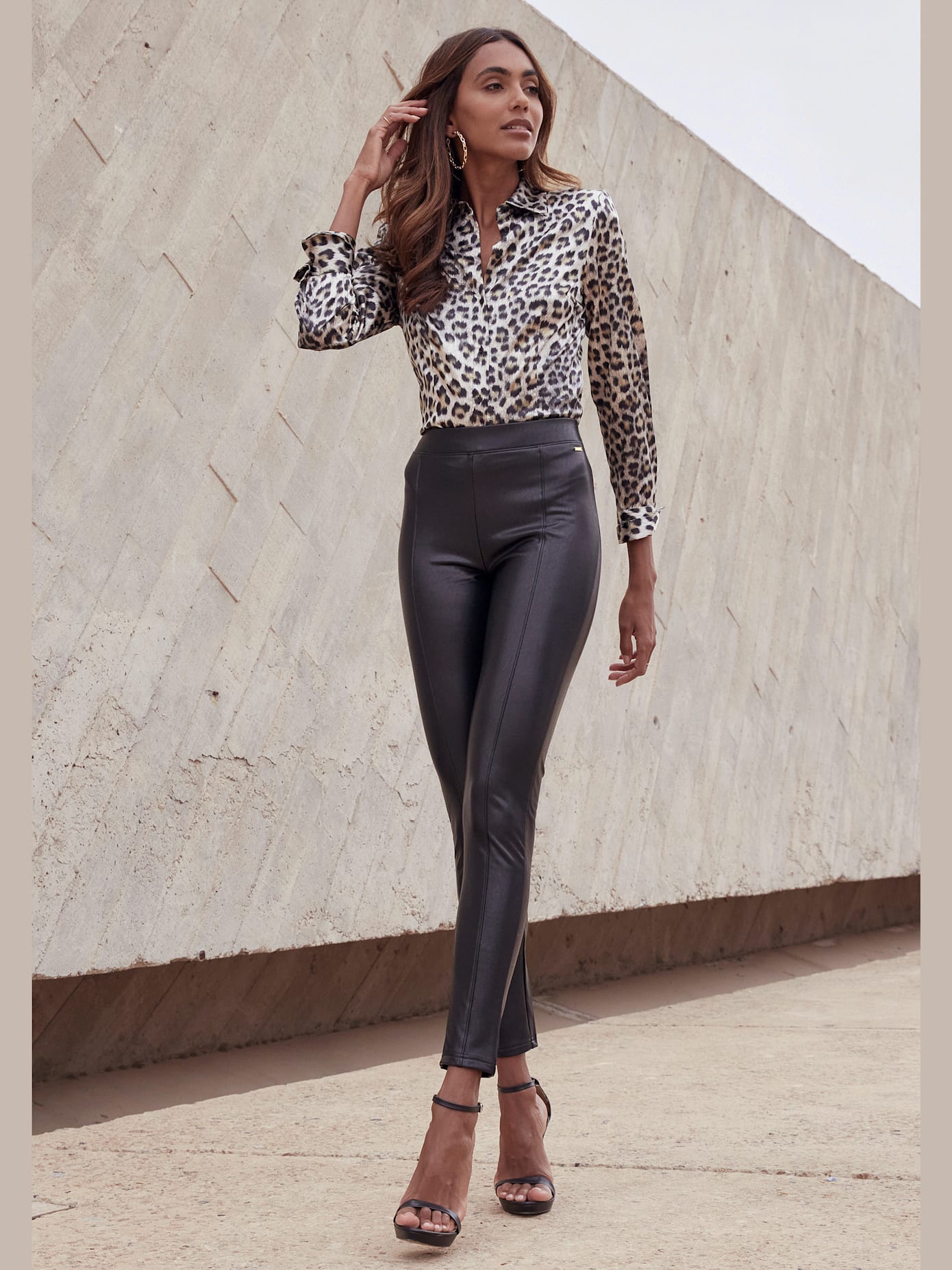 Legging caleçon basique en synthétique