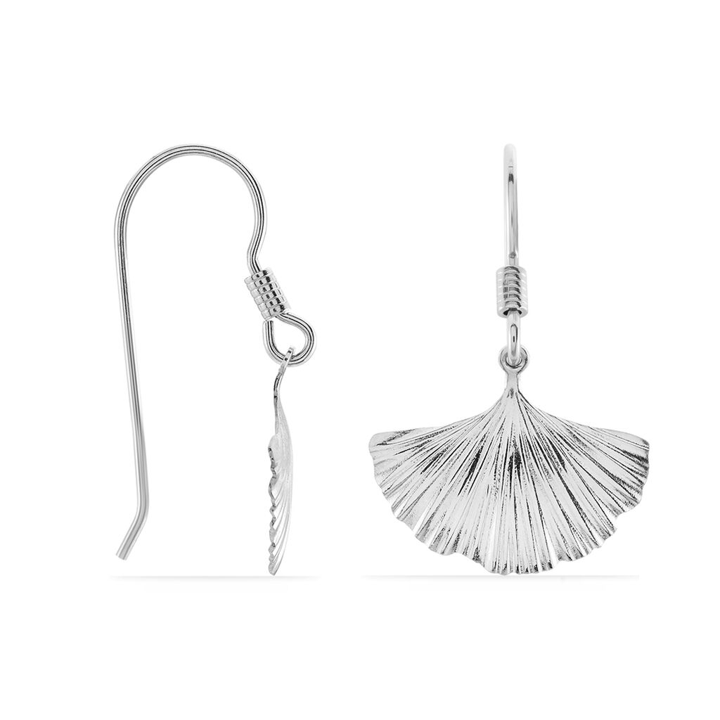 Boucles D'oreilles Pendantes Sahana Argent Blanc