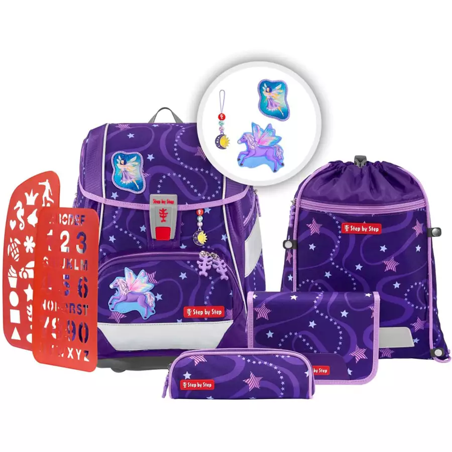 Step by 2in1 Plus - Schulranzen Set 6tlg. Pegasus Emily