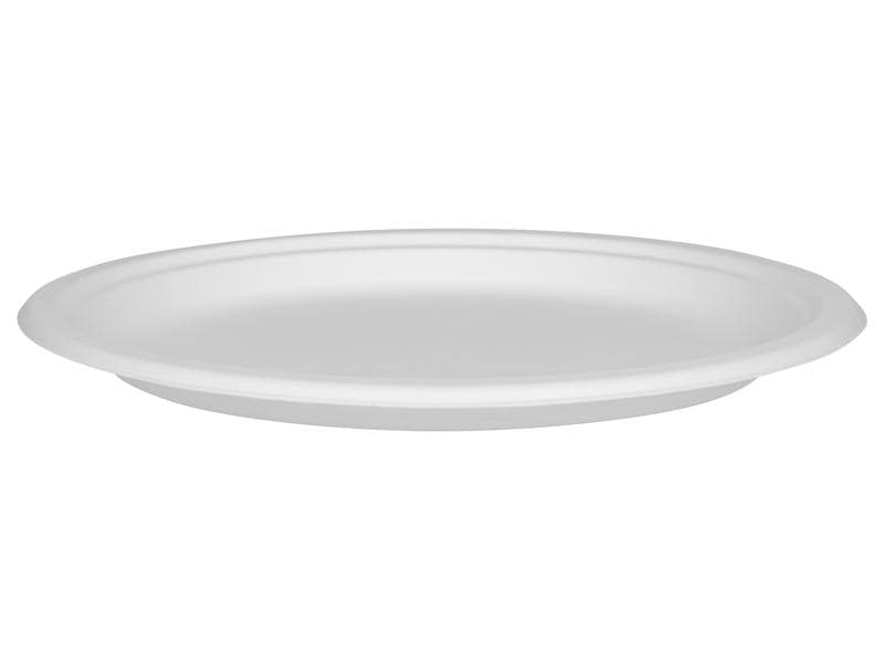 FURBER Einwegteller Ø 26 cm, 50 Stück, Weiss Teller aus umweltfreundlichem Rohstoff