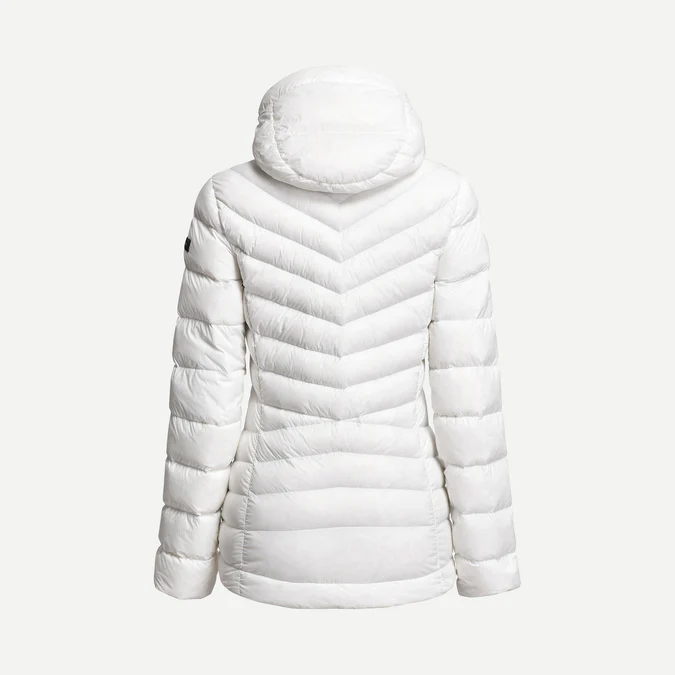 Decathlon Forclaz - Jaqueta puffer feminina com capuz Forclaz MT500