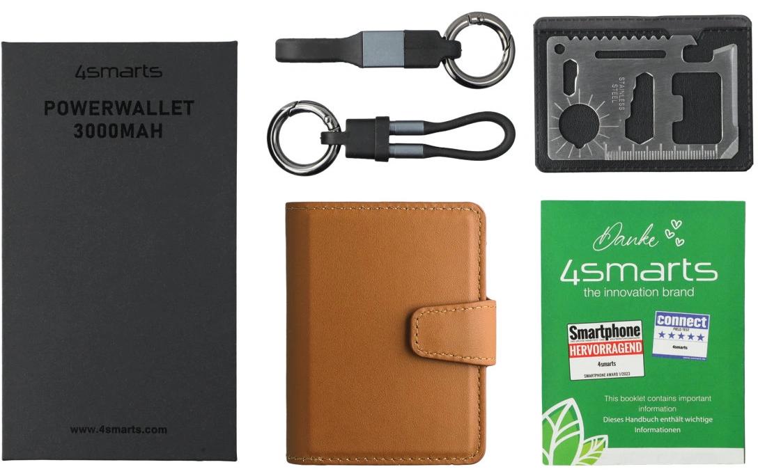 Powerbank PowrWallet 3000 mAhMultiport-Powerbank mit modernen Ladestandards