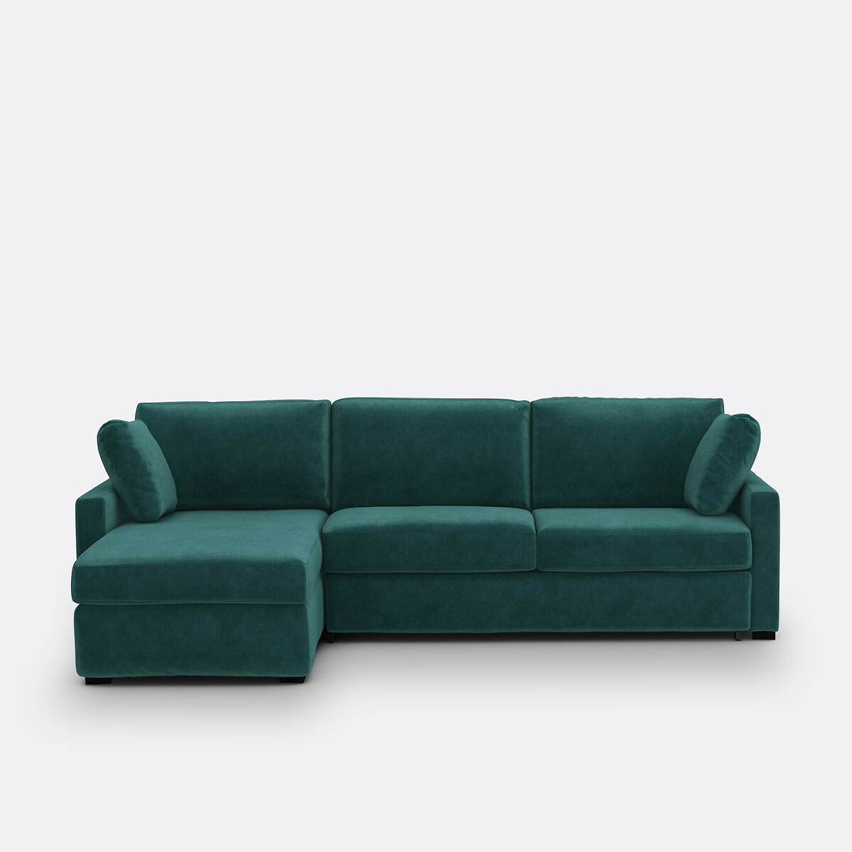 LA REDOUTE INTERIEURS<br>Sofá cama de canto em veludo, Bultex, Timor