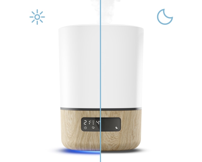 Breathe Luftbefeuchter 0 M      24 Stunden ohne Unterbrechung |    Immer im Blick, immer zusammen |    Diffusor für ätherische Öle |    Modernes, minimalistisches Design |