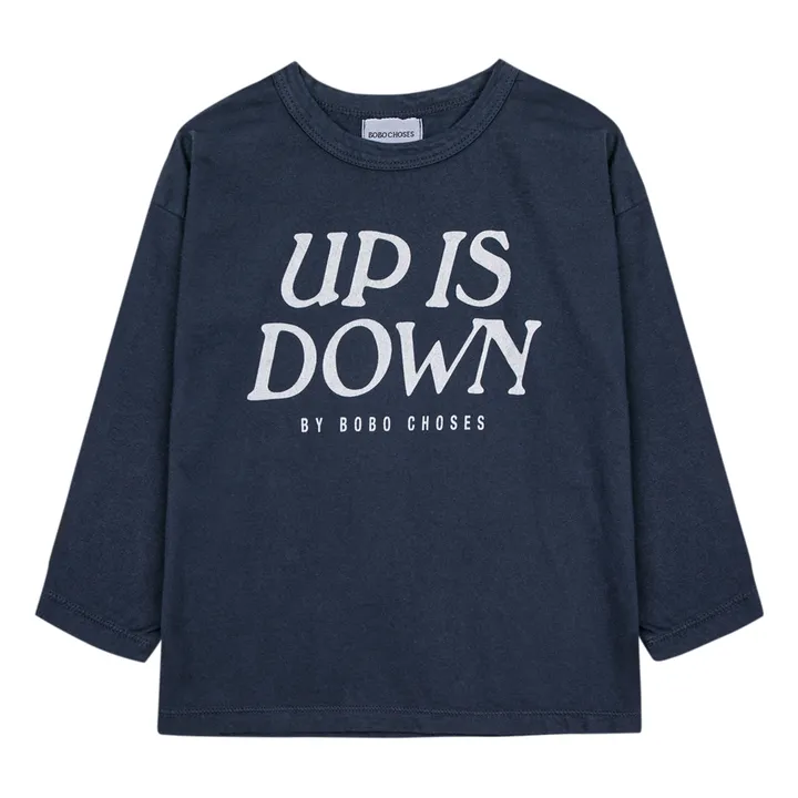 Bobo Choses T-Shirt Coton Bio Up Is Down | Bleu nuit