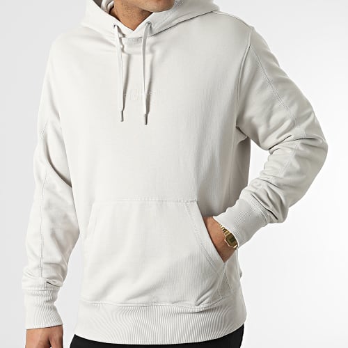 Sweat Capuche Monogram Logo 9698 Gris Clair