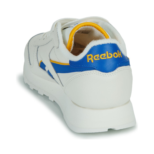 Reebok Classic - CLASSIC LEATHER - Blanc / Bleu / Jaune
