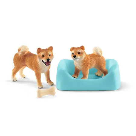 Schleich® 42479 Farm World Shiba Inu Mutter und Welpe