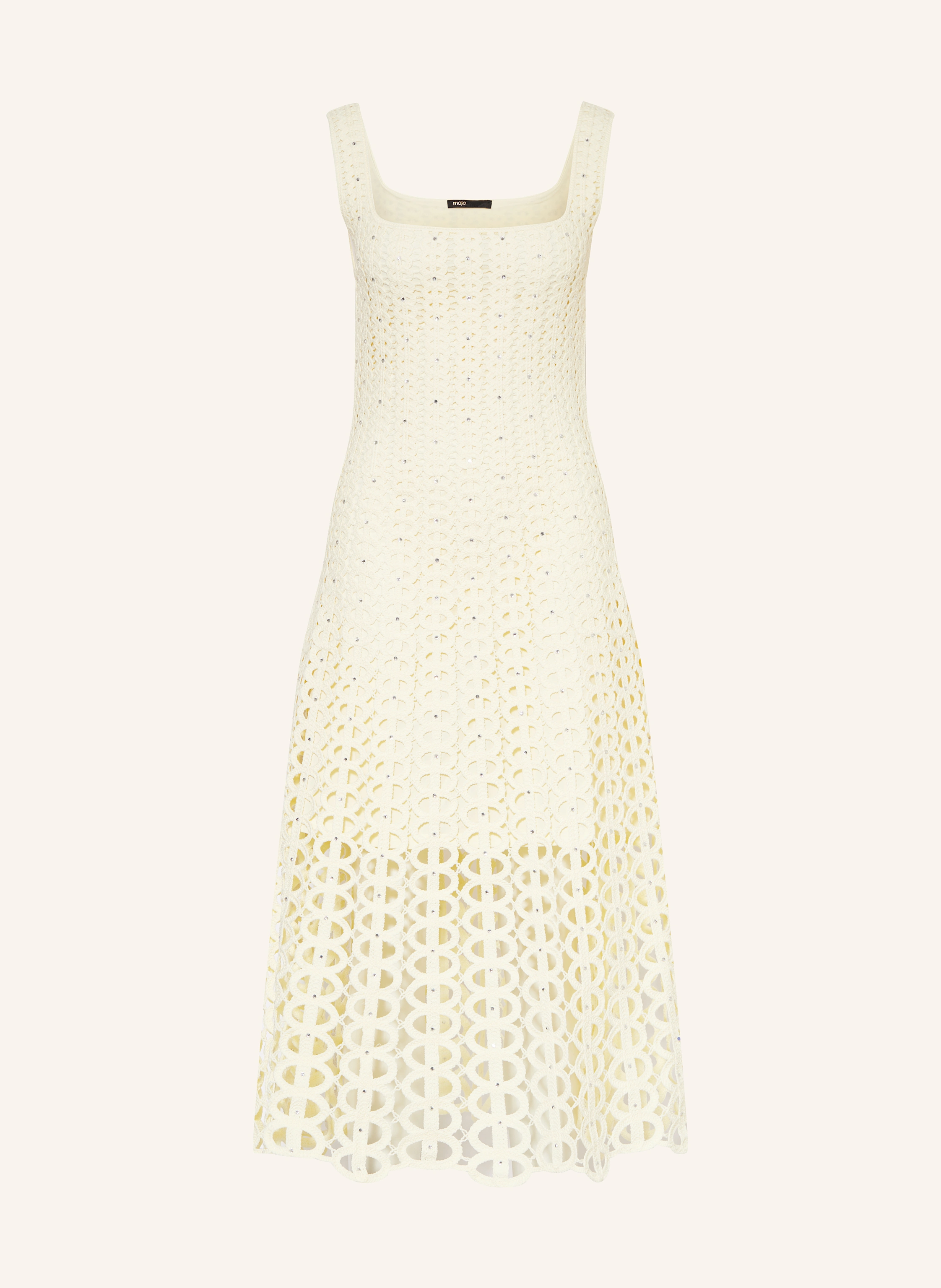 maje Strickkleid mit Schmucksteinen