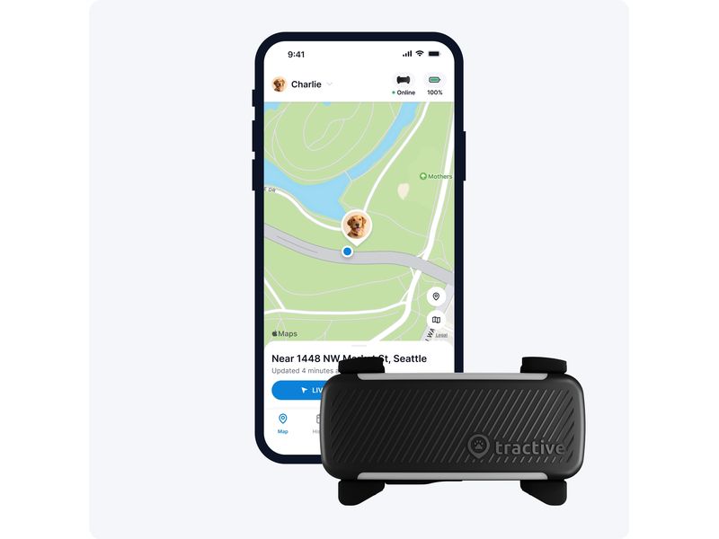 tractive GPS-Tracker DOG 6 Schwarz GPS Tracker für Hunde