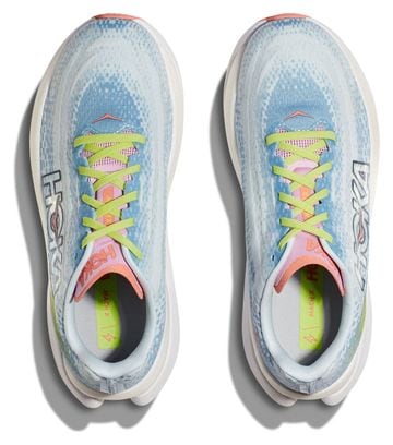 Chaussures Running Hoka One One Mach X Bleu Vert Femme