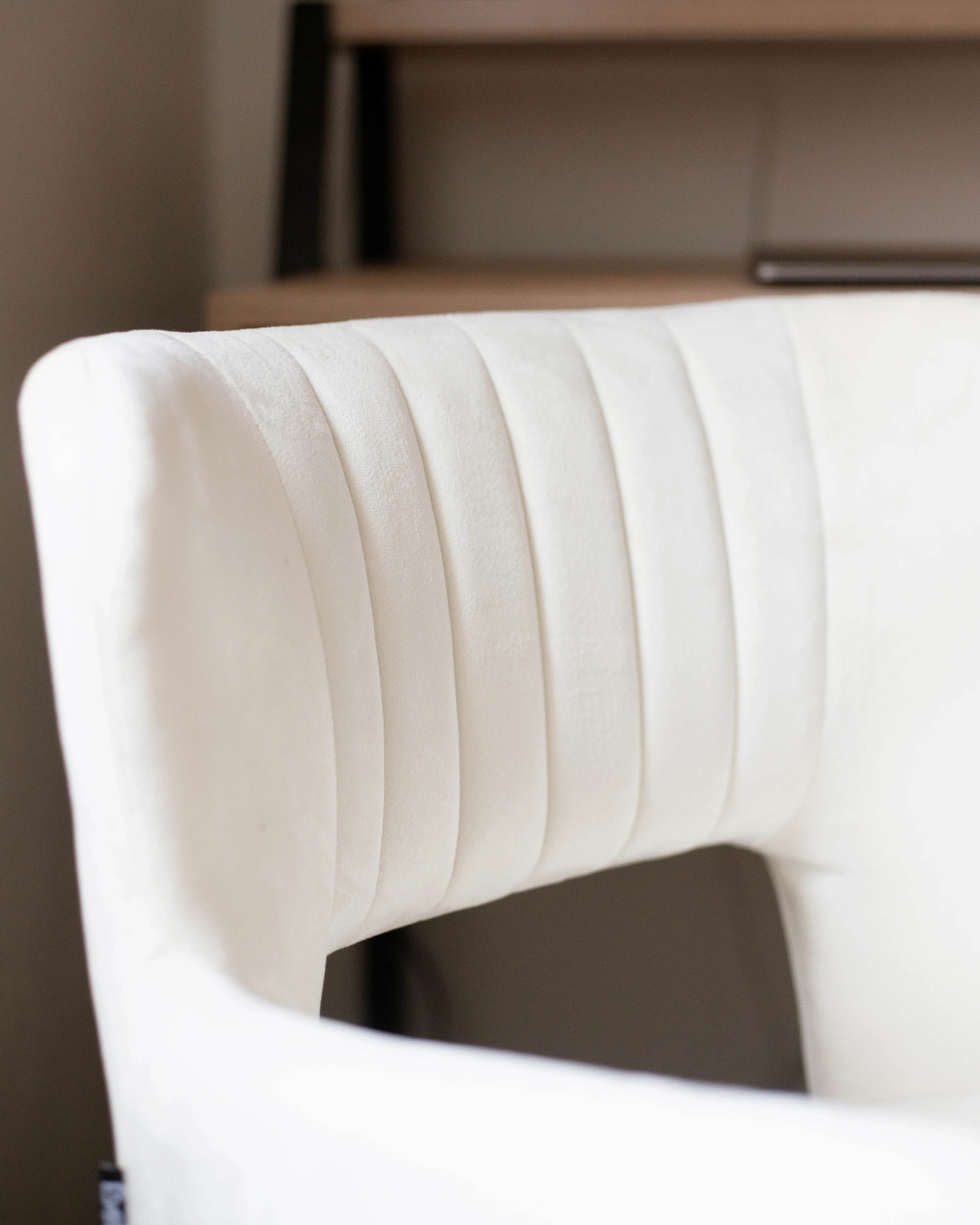 Set van 2 eetkamerstoelen SANILAC Fluweel Wit