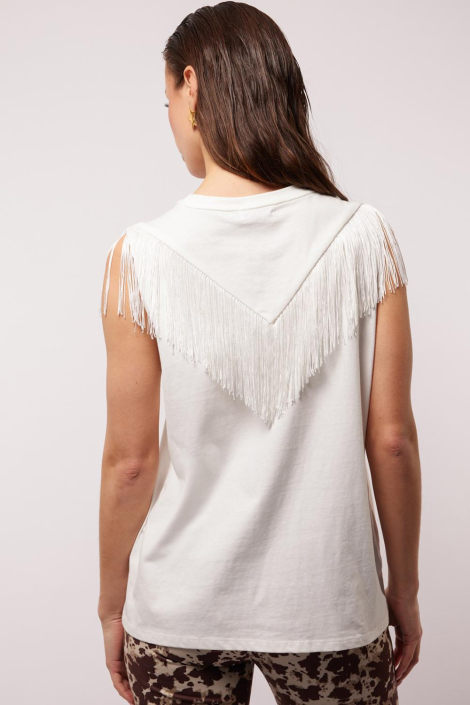 Fluresk witte dames top