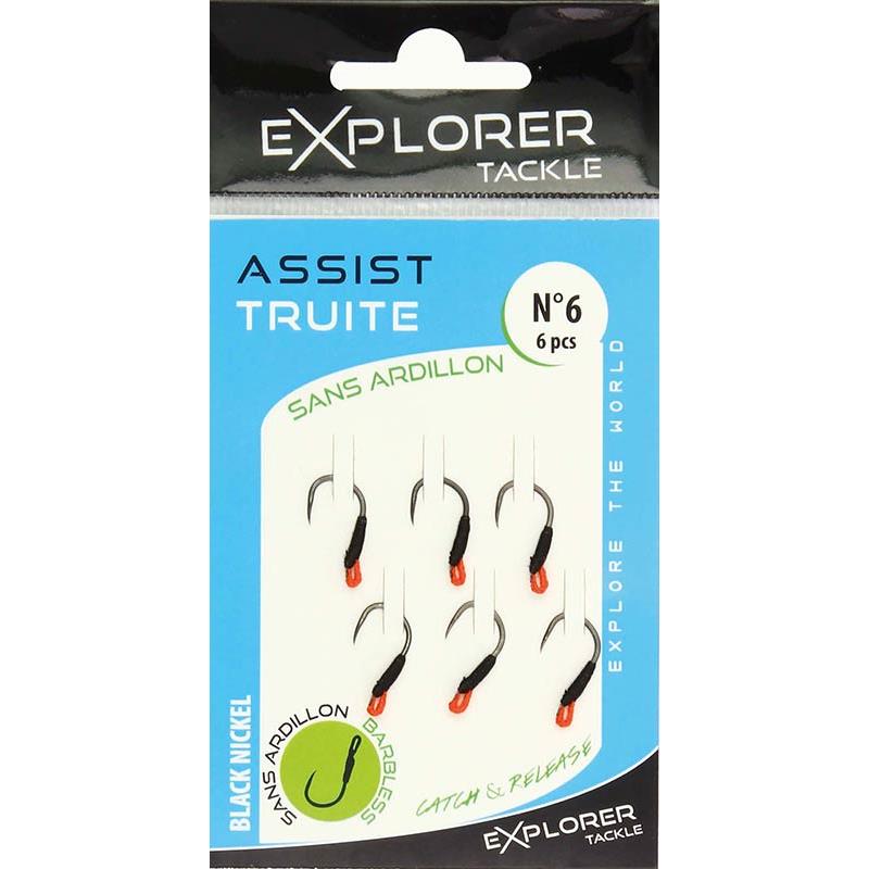 Hameçon Explorer Tackle Assist Truite Sans Ardillon - Par 6