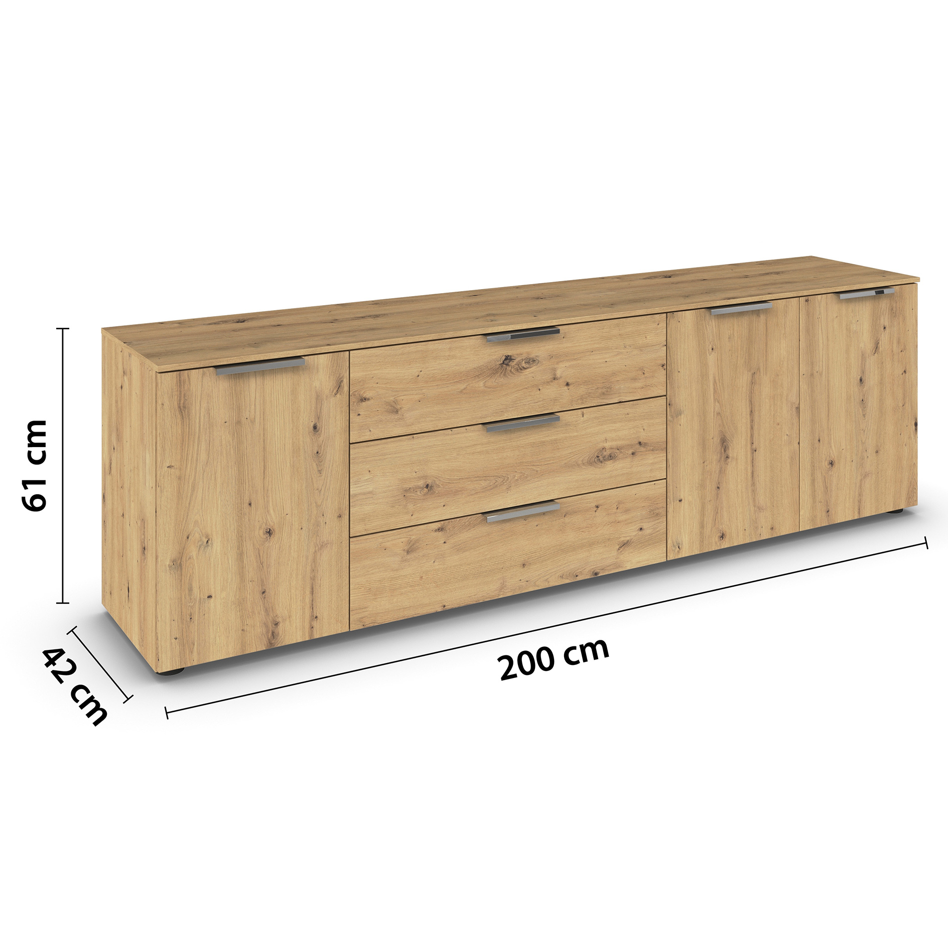 Lowboard - Artisan Eiche - 199 cm