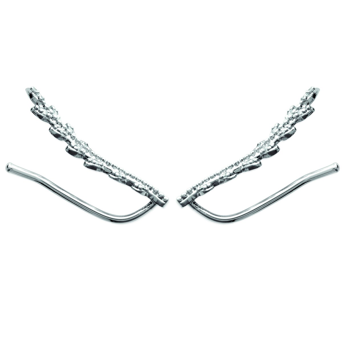 Boucles d'oreilles Brillaxis argent feuillage
