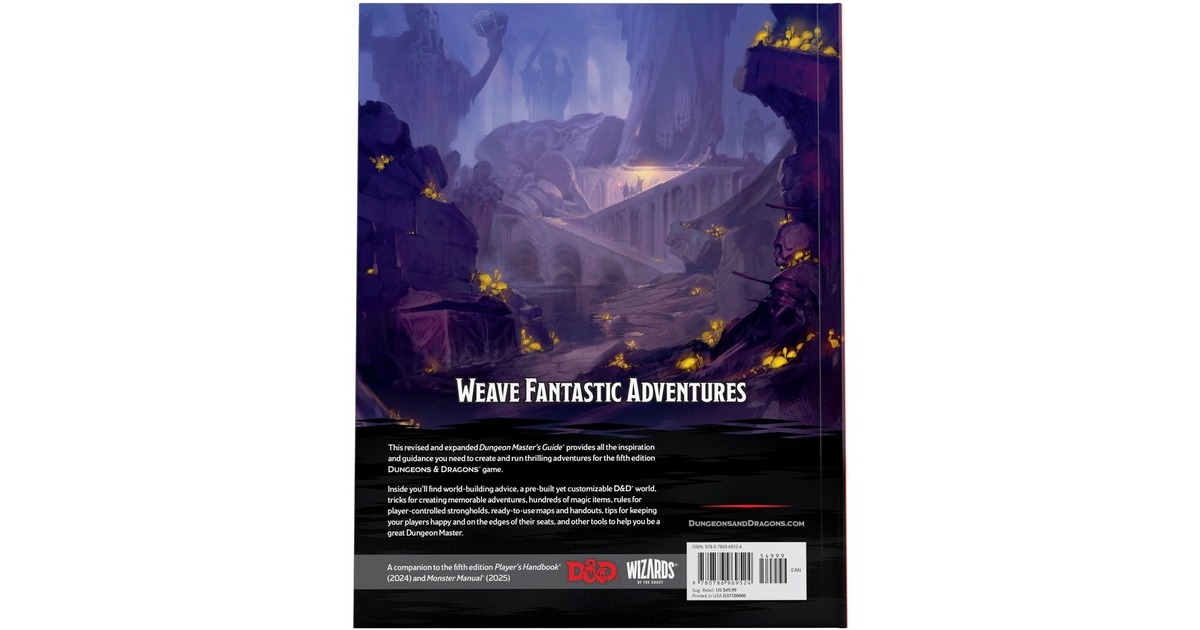 AsmodeeDungeons & Dragons 5.0 - Dungeon Master’s Guide 2024  boek  (Engels, 2+ spelers, vanaf 12 jaar)