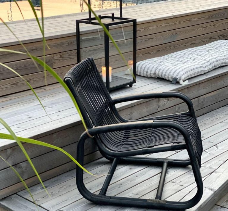 Cane-Line Curve Outdoor Lounge fauteuil lava