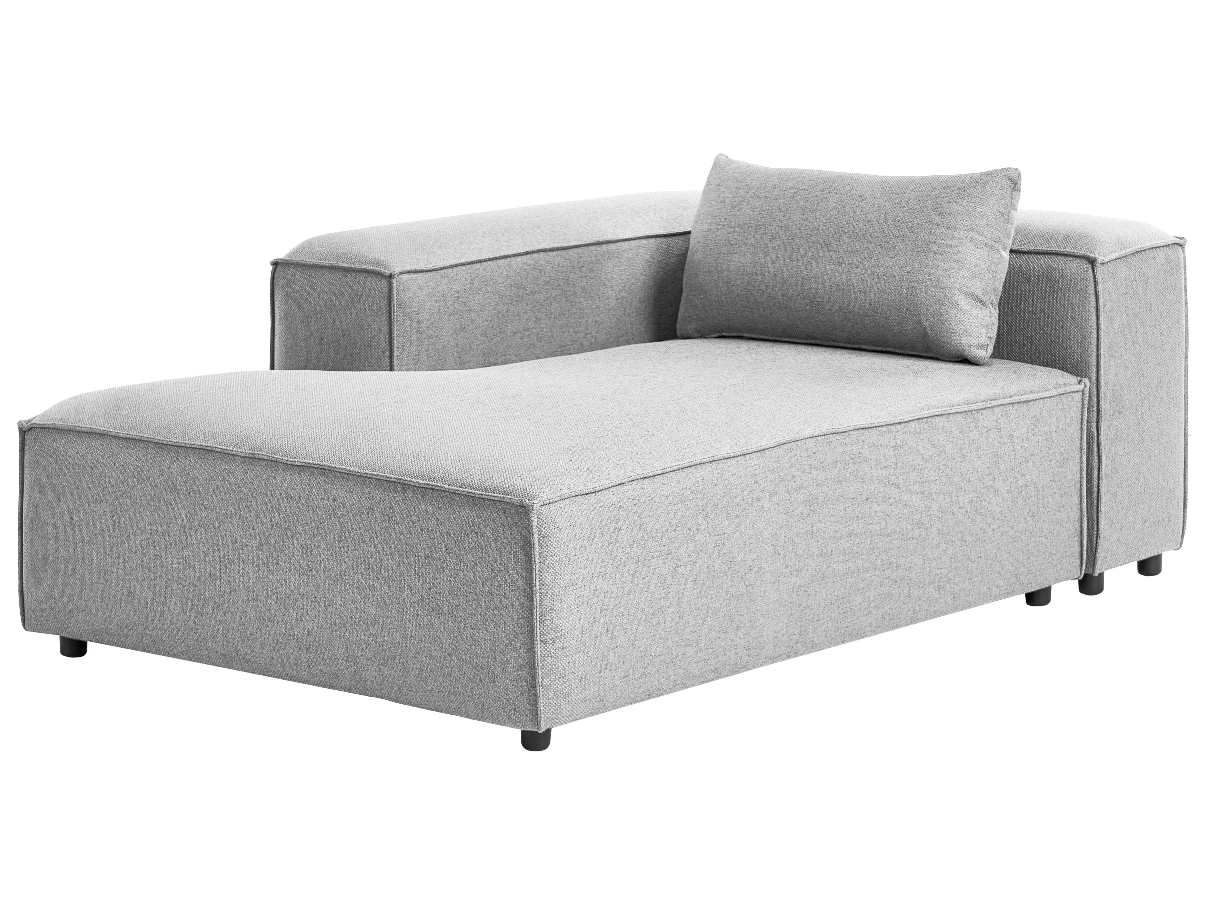 Rechtszijdige chaise longue BRANDE Grijs
