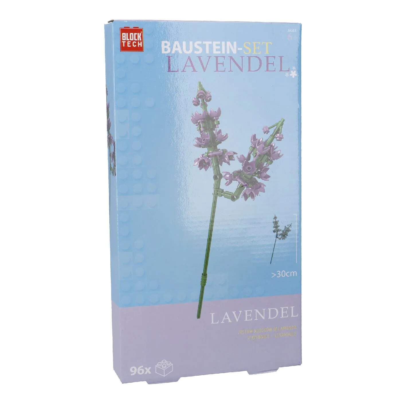 Bausteine-Set 3D, Lavendel, 32 cm