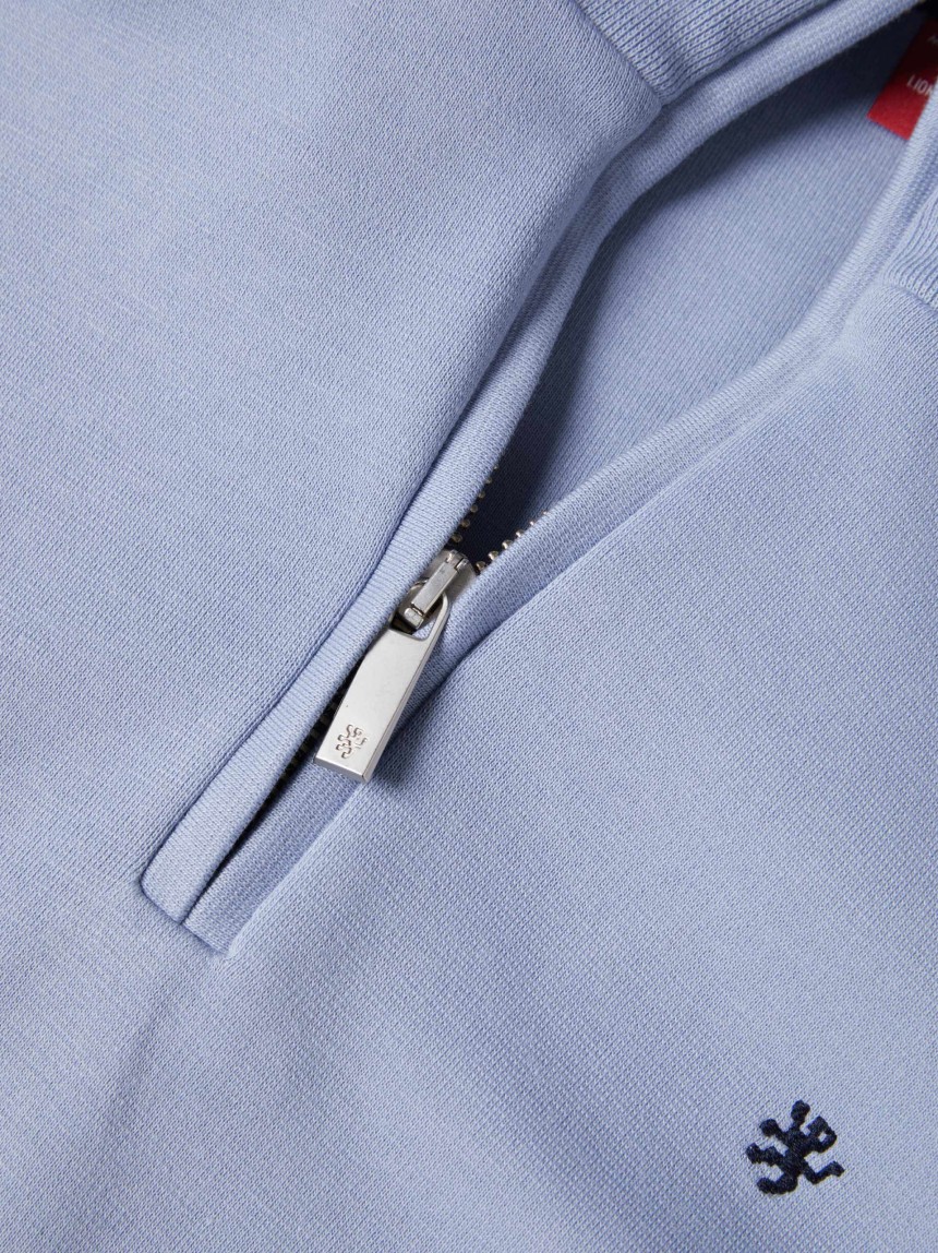 Camisola de manga comprida com meio fecho